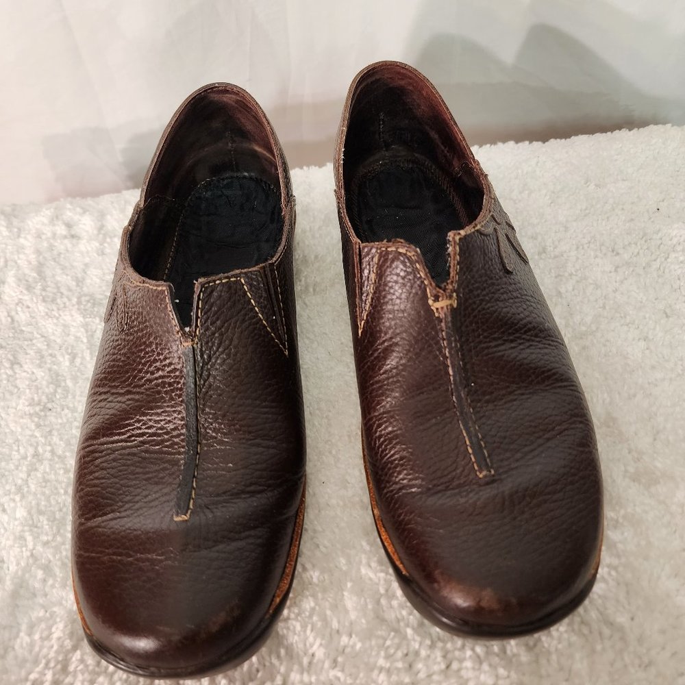 Bass Colton Leather Womens Loafer Shoes Size 10M Slip Ons Brown #1455200